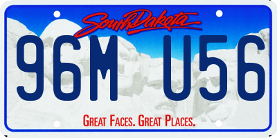 SD license plate 96MU56