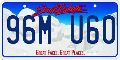 SD license plate 96MU60
