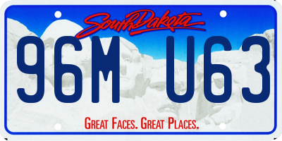 SD license plate 96MU63