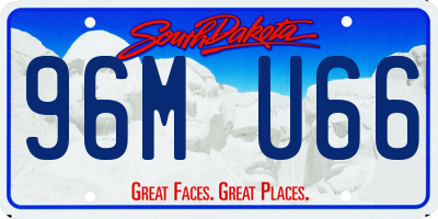 SD license plate 96MU66