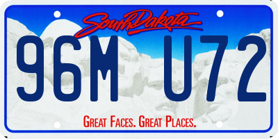 SD license plate 96MU72