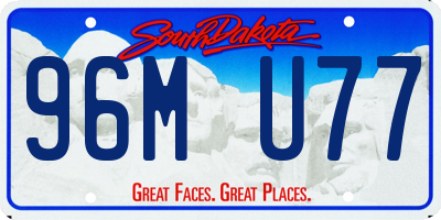 SD license plate 96MU77