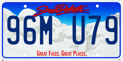 SD license plate 96MU79