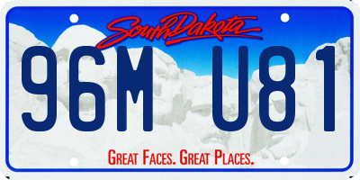 SD license plate 96MU81