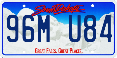SD license plate 96MU84