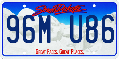 SD license plate 96MU86