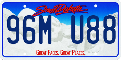 SD license plate 96MU88