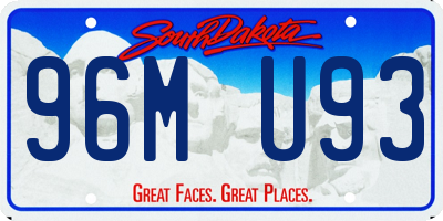 SD license plate 96MU93