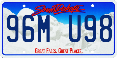 SD license plate 96MU98