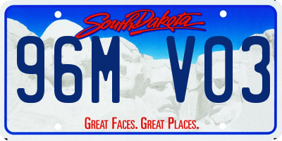 SD license plate 96MV03