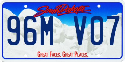 SD license plate 96MV07