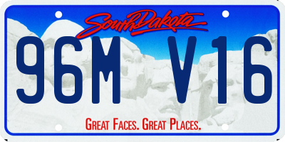 SD license plate 96MV16