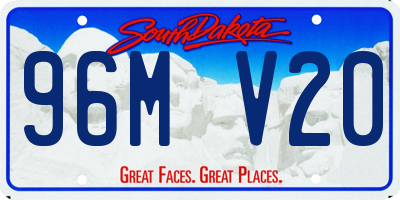 SD license plate 96MV20