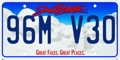 SD license plate 96MV30