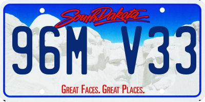 SD license plate 96MV33