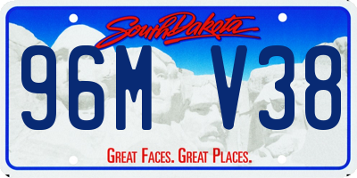 SD license plate 96MV38