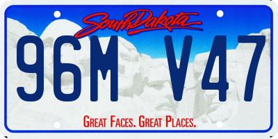 SD license plate 96MV47