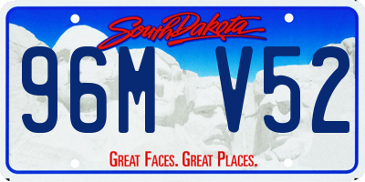 SD license plate 96MV52