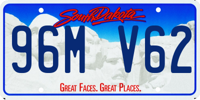 SD license plate 96MV62