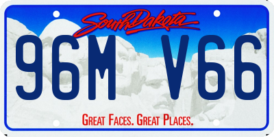 SD license plate 96MV66