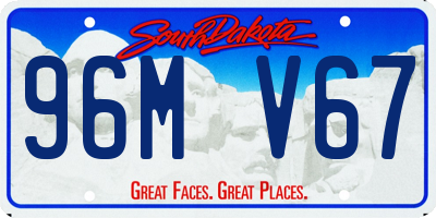 SD license plate 96MV67