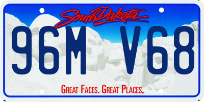 SD license plate 96MV68