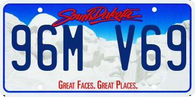 SD license plate 96MV69