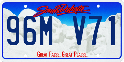 SD license plate 96MV71