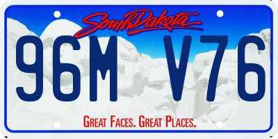 SD license plate 96MV76