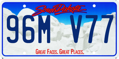 SD license plate 96MV77