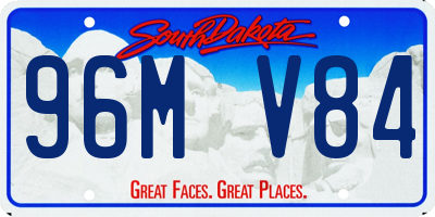 SD license plate 96MV84