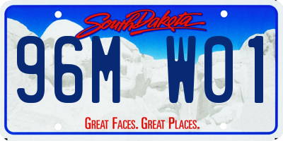 SD license plate 96MW01