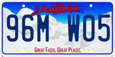 SD license plate 96MW05