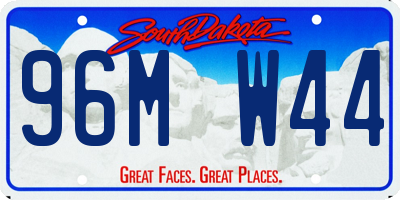 SD license plate 96MW44