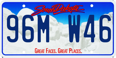 SD license plate 96MW46