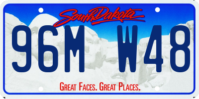 SD license plate 96MW48