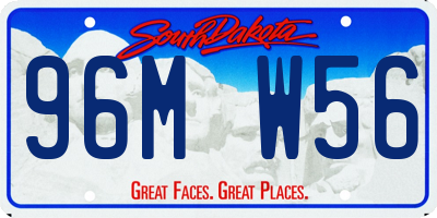 SD license plate 96MW56