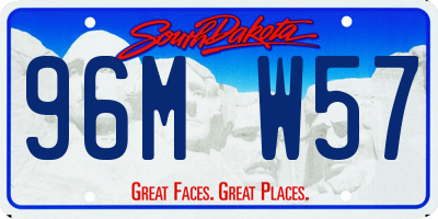 SD license plate 96MW57