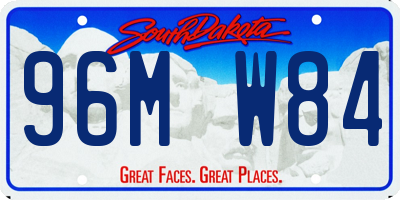 SD license plate 96MW84