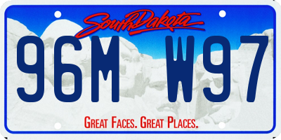 SD license plate 96MW97