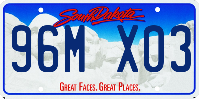 SD license plate 96MX03