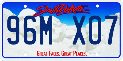 SD license plate 96MX07
