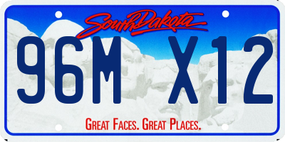 SD license plate 96MX12