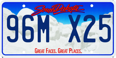 SD license plate 96MX25