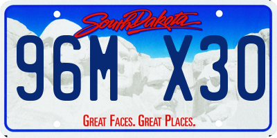 SD license plate 96MX30