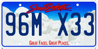 SD license plate 96MX33