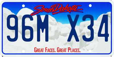 SD license plate 96MX34