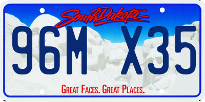 SD license plate 96MX35