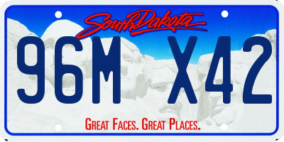 SD license plate 96MX42