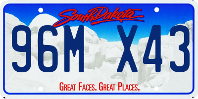 SD license plate 96MX43